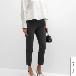 Theory Treeca 2 tailor wool pants cropped charcoal melange size 14